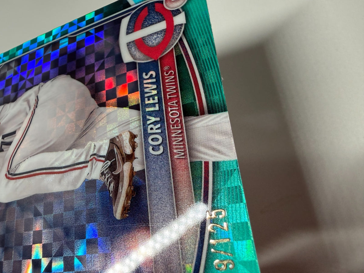 Cory Lewis 2025 Bowman Chrome 1st Aqua X-Fractor /125 #BCP-128 Twins