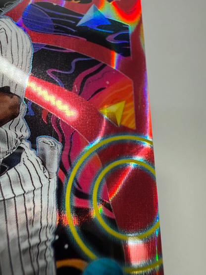 Jorbit Vivas 2025 Topps Chrome Cosmic Red Flare Refractor RC /5 #92 Yankees