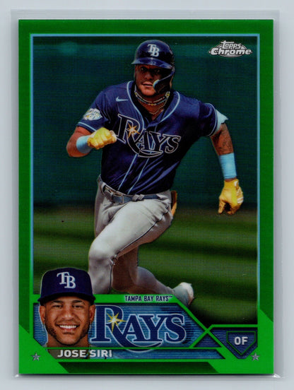Jose Siri 2023 Topps Chrome Update Green Refractor /99 #USC132 Rays