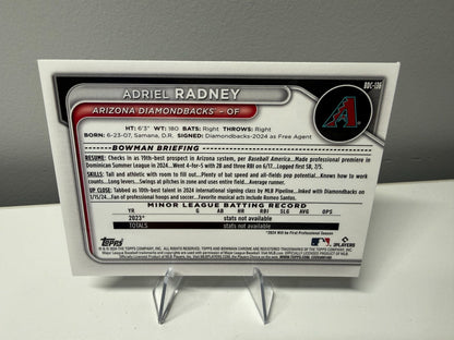 Adriel Radney 2024 Bowman Draft Chrome Steel Metal Refractor /100 #BDC-136
