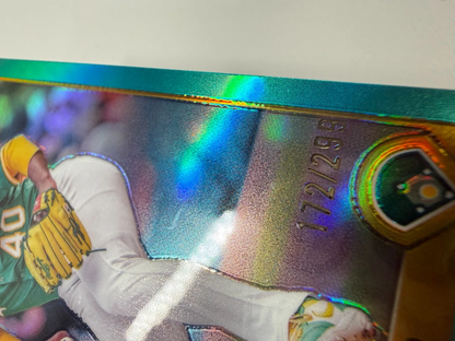 Luis Severino 2025 Topps Chrome Aqua Refractor /299 #241 Athletics