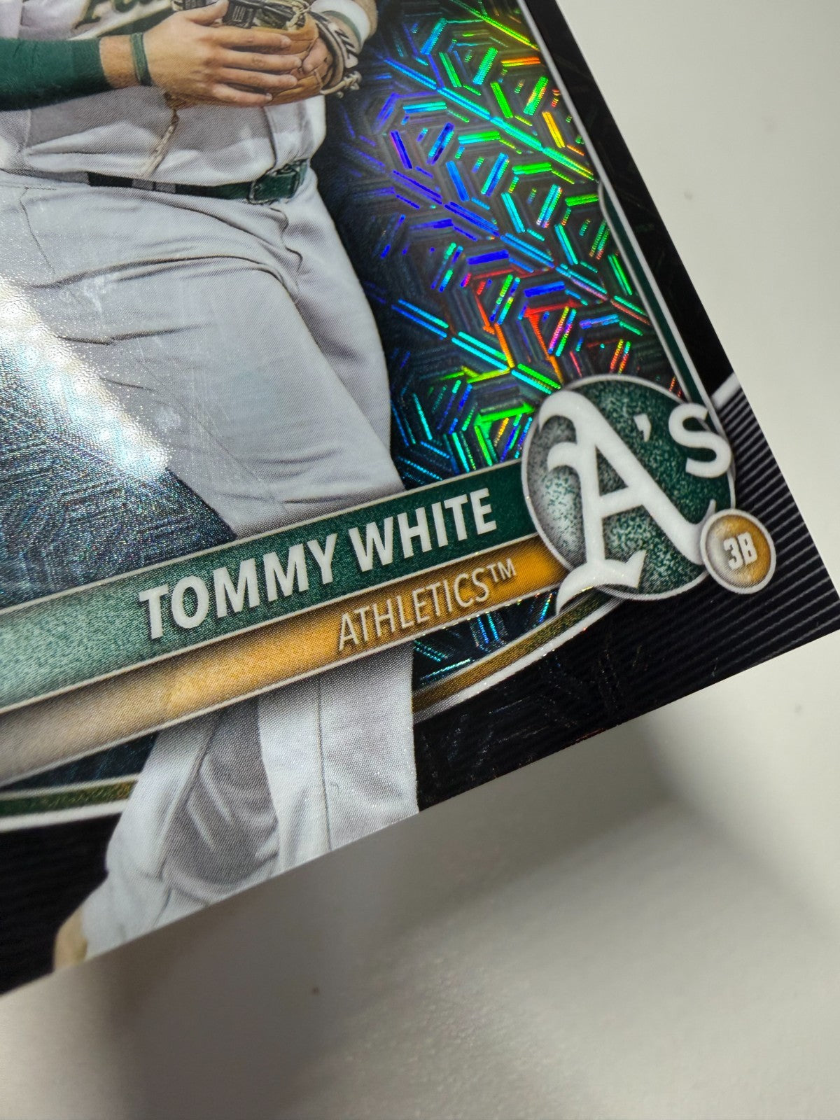 Tommy White 2025 Bowman Chrome 1st Black Mojo Refractor /10 #BCP-251 Athletics