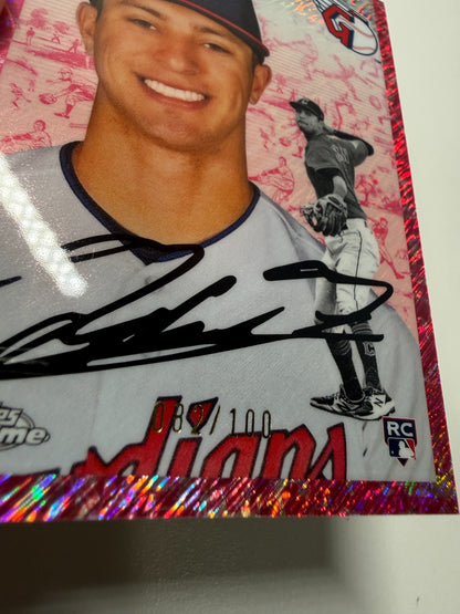 Tyler Freeman 2023 Topps Chrome Platinum Anniversary Wave Refractor /100 #36