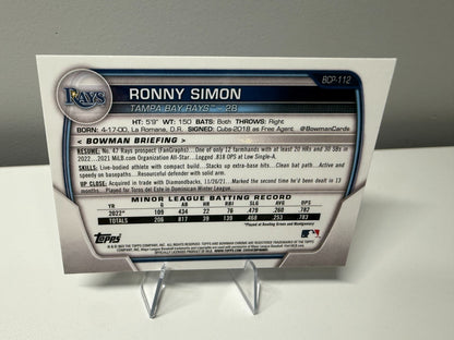 Ronny Simon 2023 Bowman Chrome 1st Atomic Refractor #BCP-112 Rays