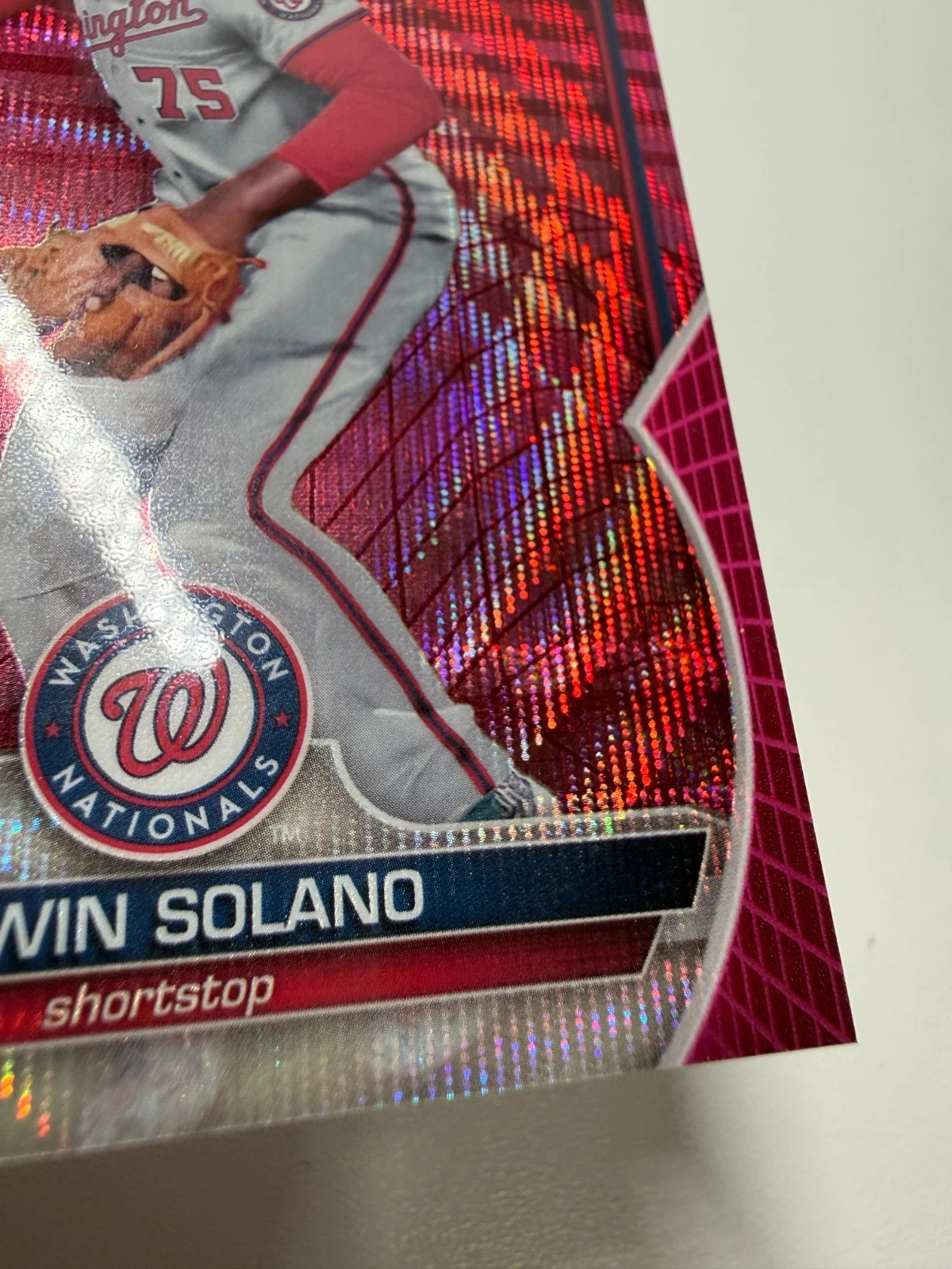Edwin Solano 2023 Bowman Chrome 1st Fuchsia Wave Refractor /199 #BCP-169