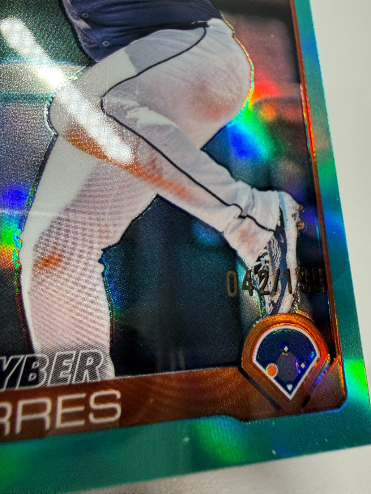 Gleyber Torres 2025 Topps Chrome Aqua Refractor /199 #190 Tigers