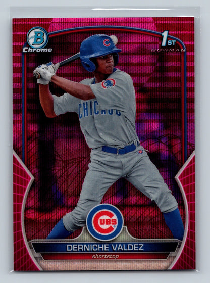 Derniche Valdez 2023 Bowman Chrome 1st Fuchsia & Pink Vapor Refractor /199