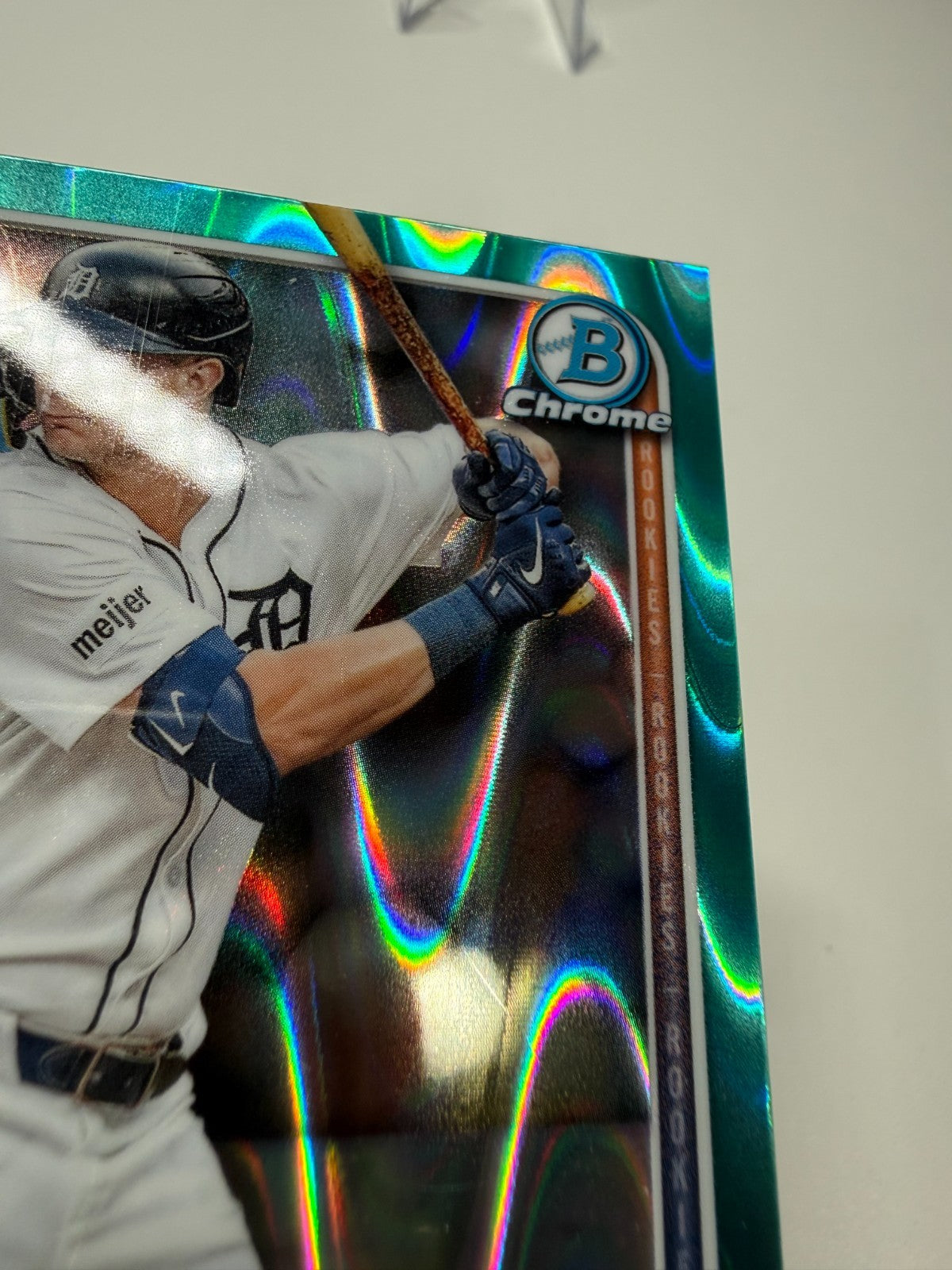 Trey Sweeney 2025 Bowman Chrome Aqua RayWave Refractor RC /199 #25 Tigers