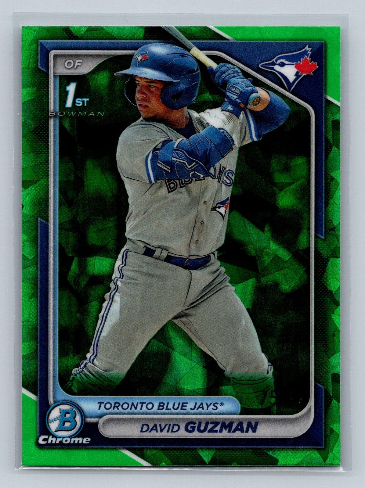 David Guzman 2024 Bowman Chrome 1st Green Sapphire Refractor /99 #BCP-114