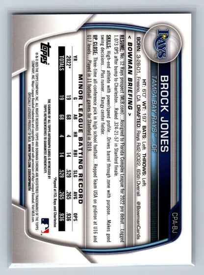 Brock Jones 2023 Bowman Chrome 1st Auto #CPA-BJ Giants