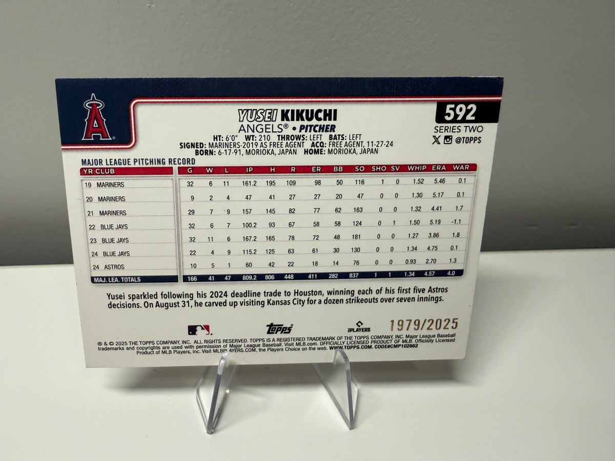 Yusei Kikuchi 2025 Topps Series 2 Gold /2025 #592 Angels
