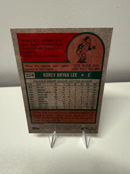 Korey Lee 2024 Topps Heritage Chrome /699 #224 White Sox