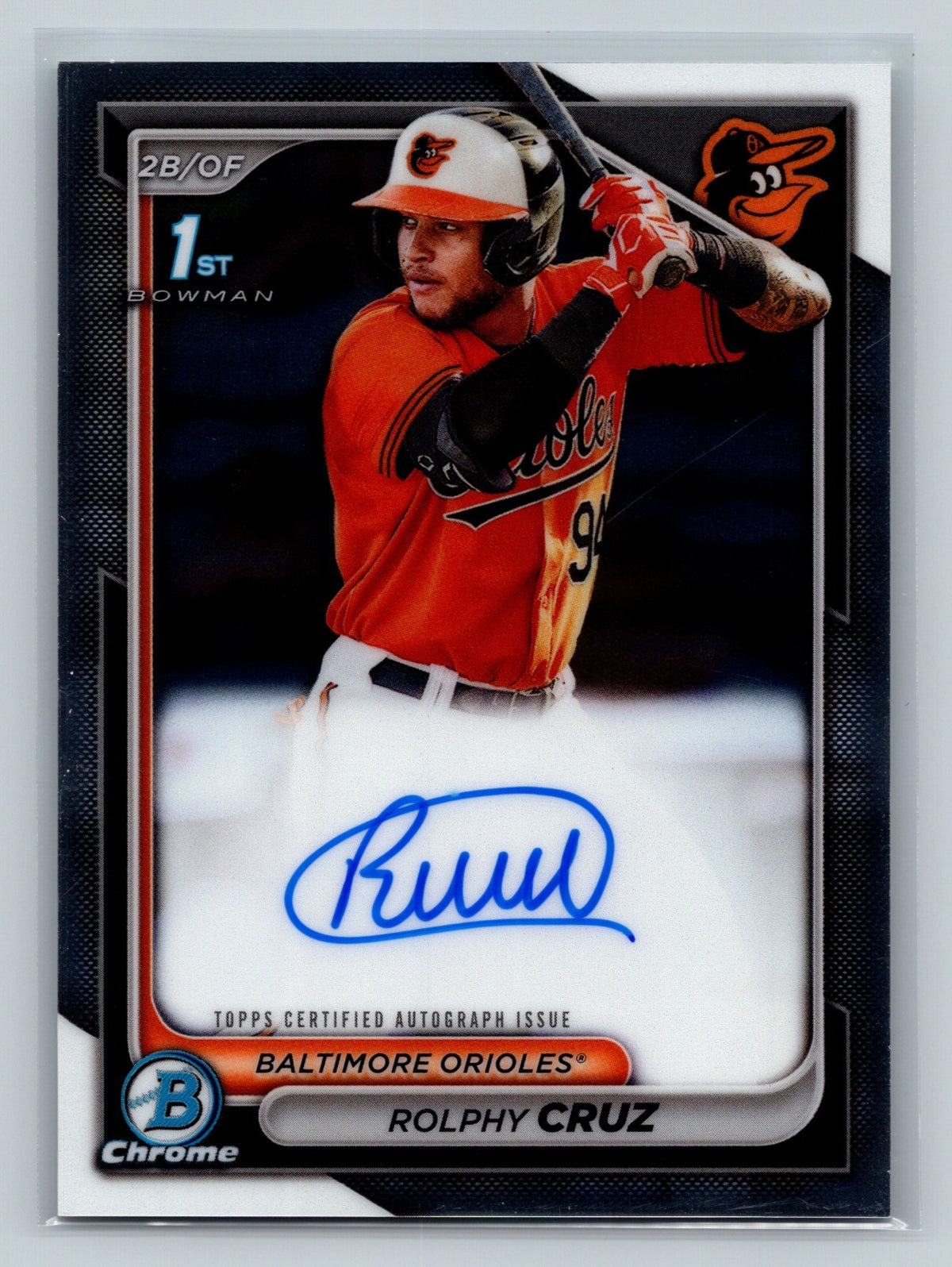 Rolphy Cruz 2024 Bowman Chrome 1st Auto #CPA-RC Orioles