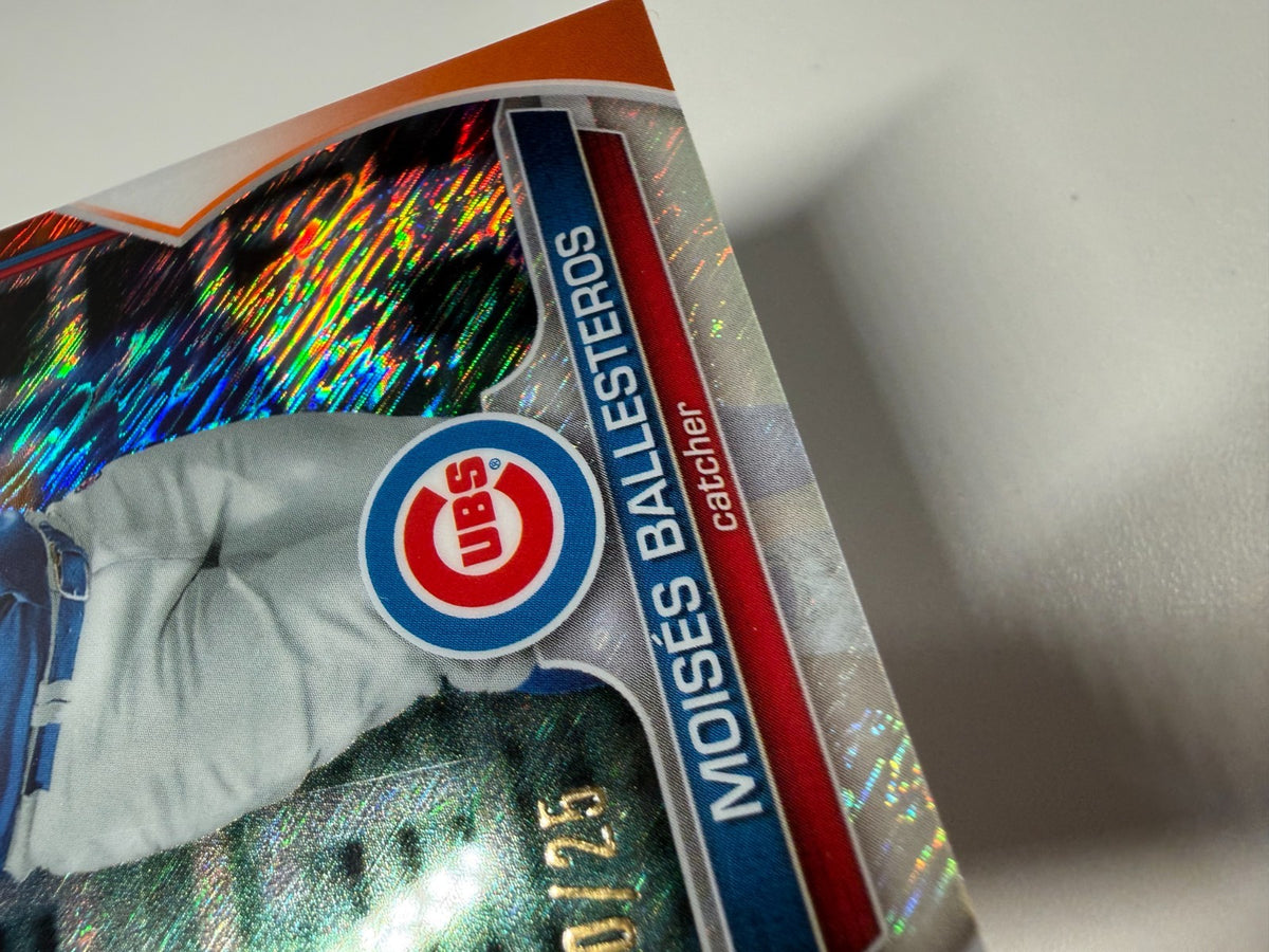 Moises Ballesteros 2023 Bowman Chrome 1st Orange Shimmer Refractor /25 #BCP-11
