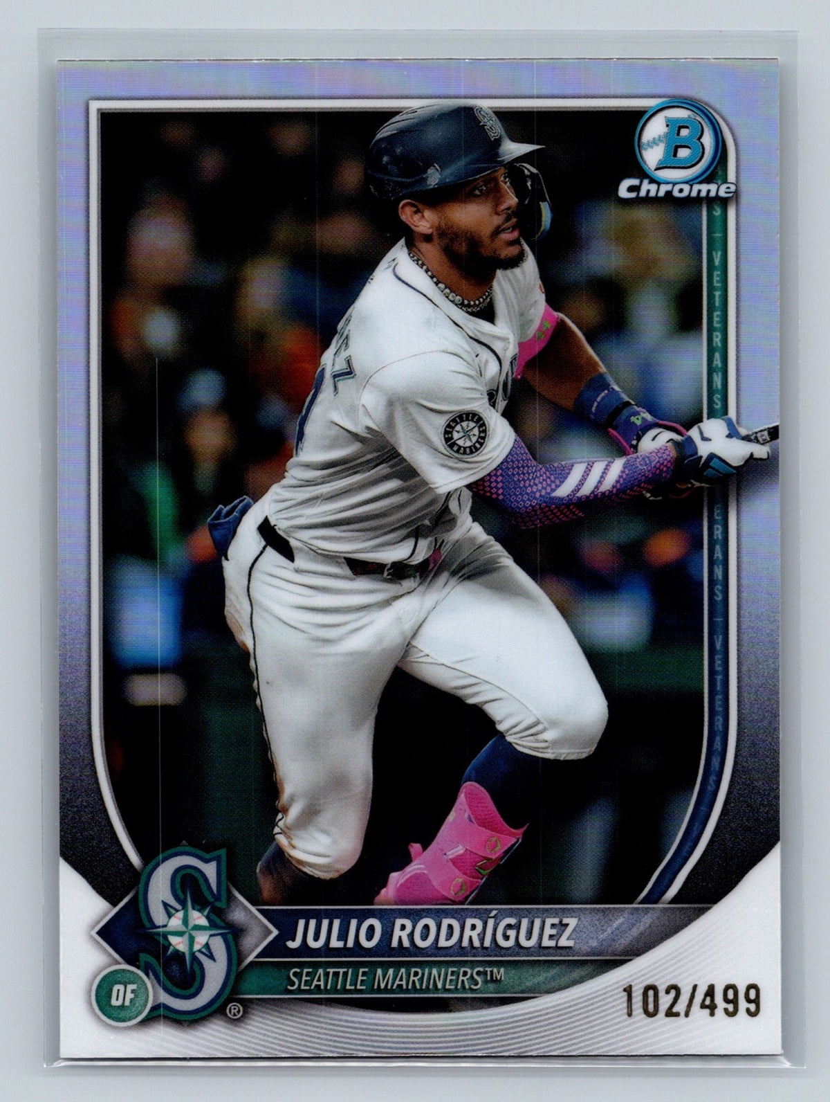 Julio Rodriguez 2025 Bowman Chrome Refractor /499 #66 Mariners