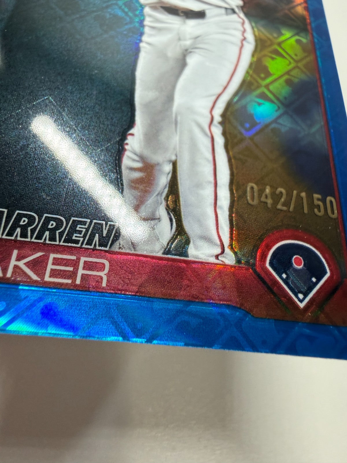 Darren Baker 2025 Topps Chrome Blue Logofractor RC /150 #231 Nationals