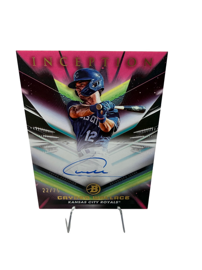 Cayden Wallace 2023 Bowman Inception Fuchsia Foil Auto /75 #BPA-CW Royals
