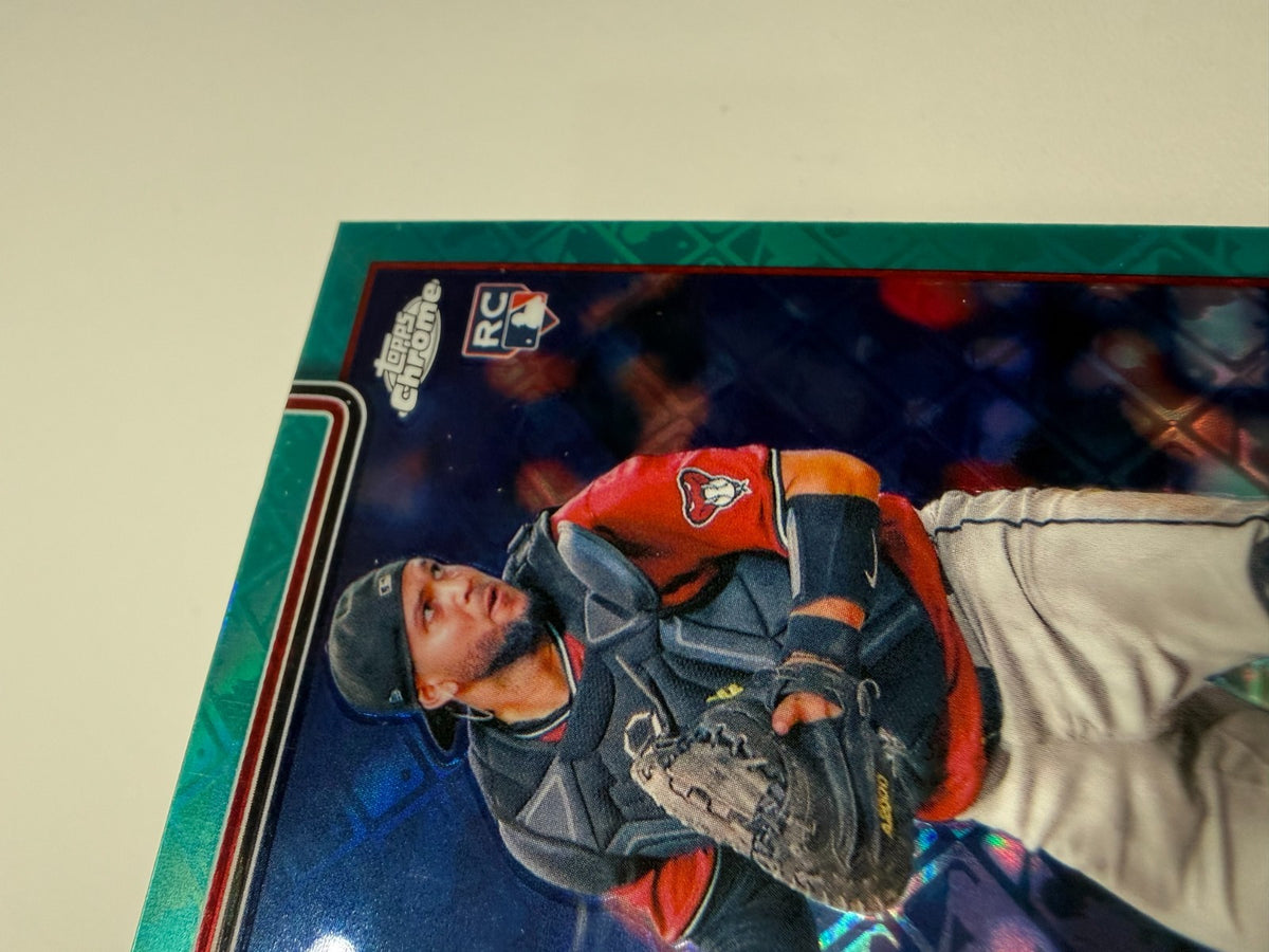 Adrian Del Castillo 2025 Topps Chrome Logofractor Aqua Refractor RC /199 #240