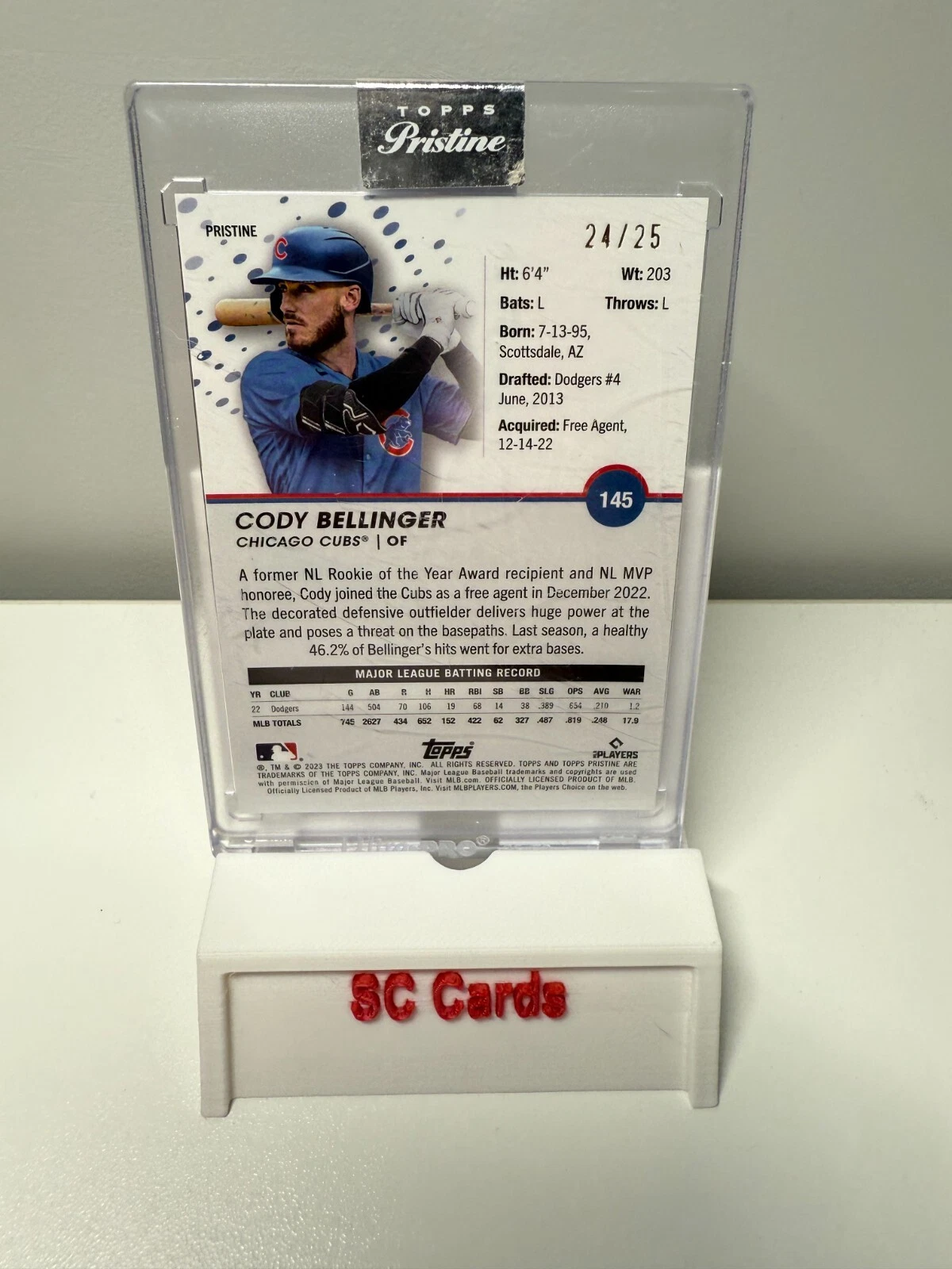 Cody Bellinger 2023 Topps Pristine Orange Refractor /25 #145 Cubs