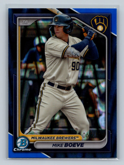 Mike Boeve 2024 Bowman Chrome Prospects Blue RayWave Refractor /150 #BCP-138