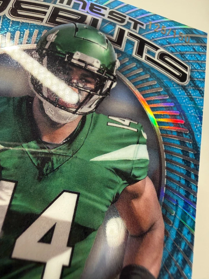 Malachi Corley 2024 Topps Finest Debut Sky Blue Refractor RC /150 #D-24