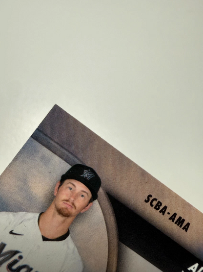 Adam Mazur 2025 Topps Stadium Club RC Gold Auto /50 #SCBA-AMA Marlins