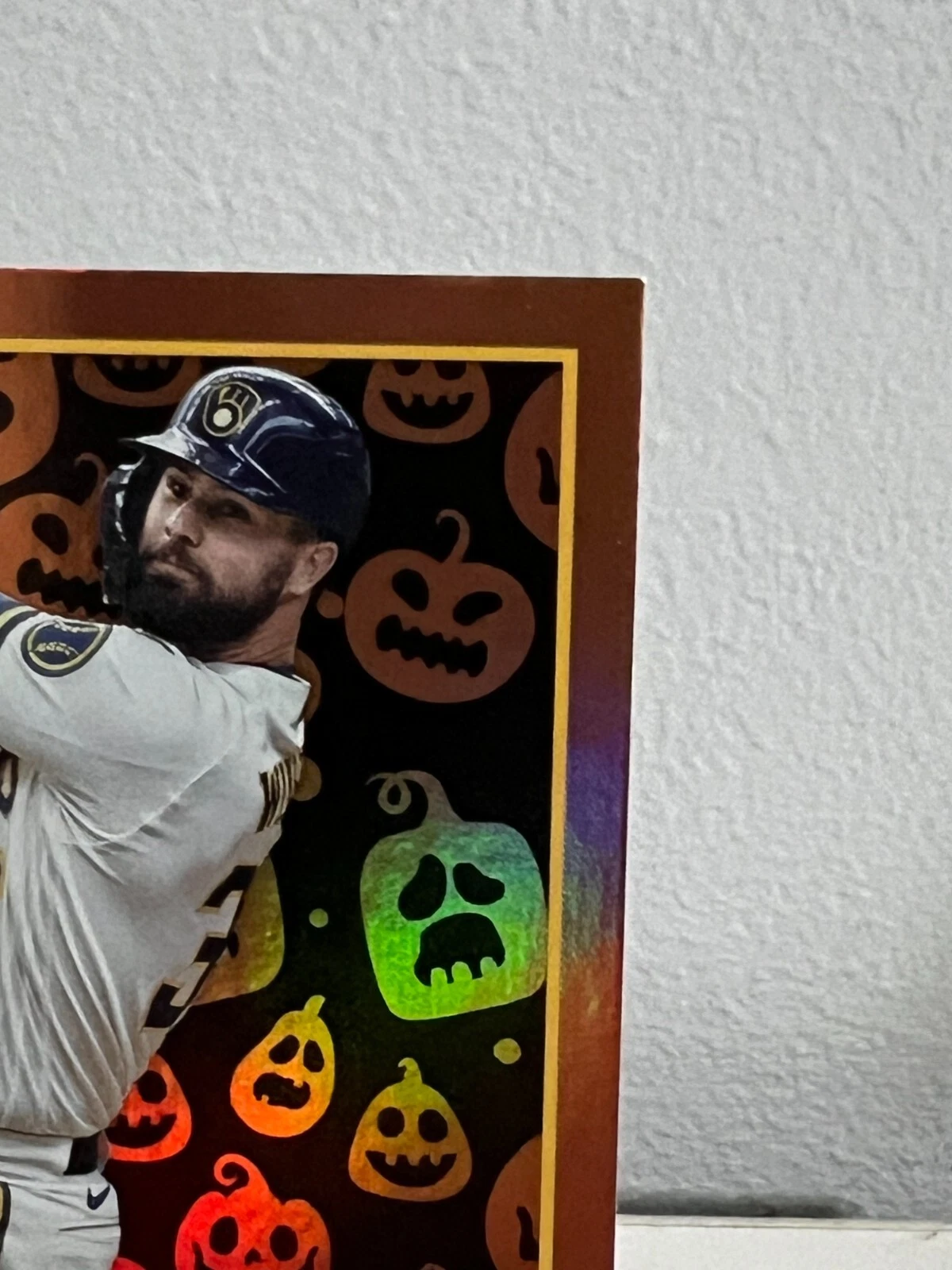 Jesse Winker 2023 Topps Update Jack O' Laterns Halloween Parallel #US319 Brewers