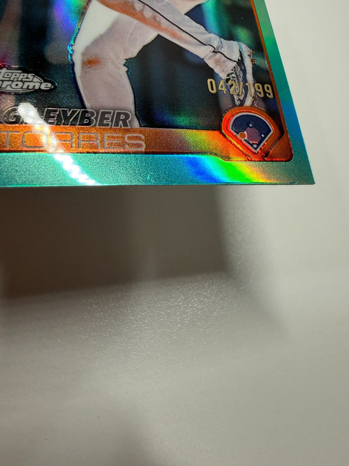 Gleyber Torres 2025 Topps Chrome Aqua Refractor /199 #190 Tigers