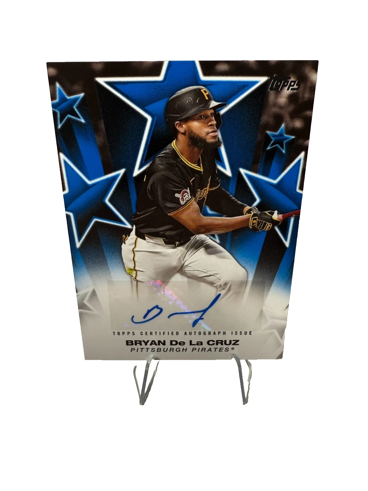 Bryan De La Cruz 2025 Topps Series 1 Baseball Stars Blue Auto /150 #BSA-BD