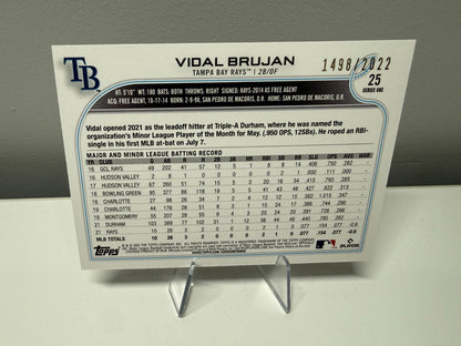 Vidal Bujan 2022 Topps Series One Gold RC /2022 #25 Rays