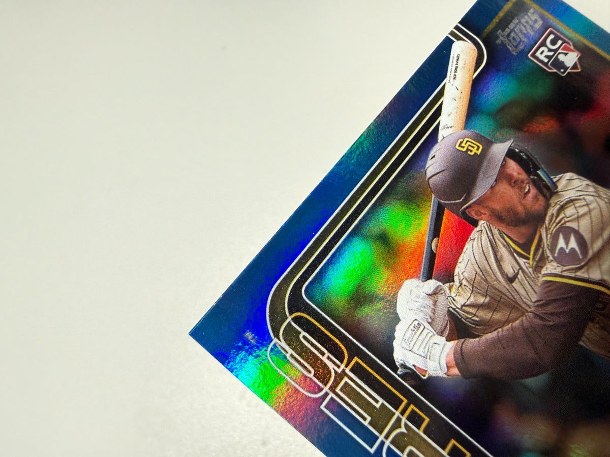 Brandon Lockridge 2025 Topps Series 2 Blue Rainbow Foil RC /150 #568 Padres