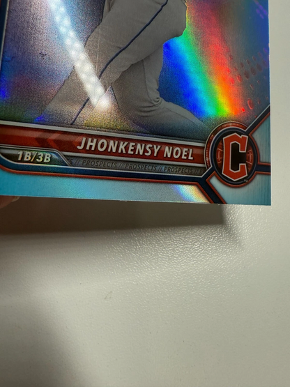 Jhonkensy Noel 2022 Bowman Draft Chrome Sky Blue Refractor #BDC-60 Guardians