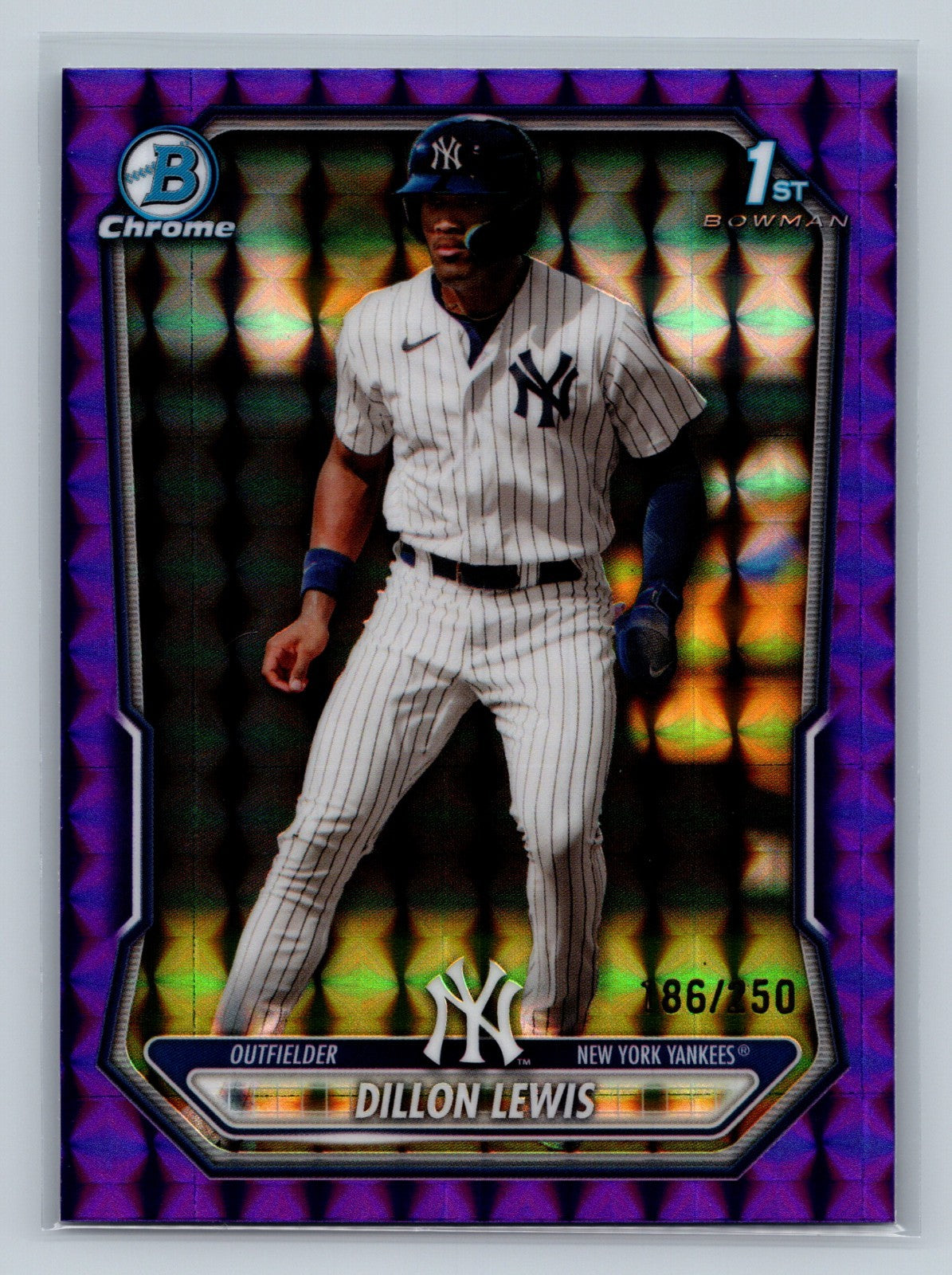Dillon Lewis 2026 Bowman Chrome 1st Purple Geometric Refractor /250 #BCP-148