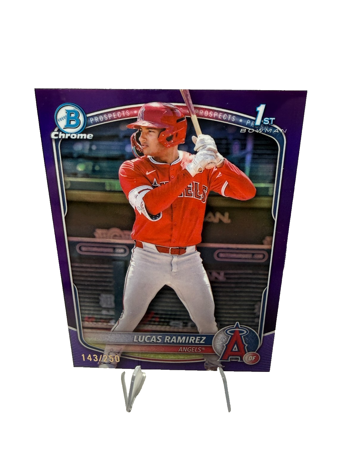 Lucas Ramirez 2025 Bowman Chrome 1st Purple Refractor /250 #BCP-135 Angels