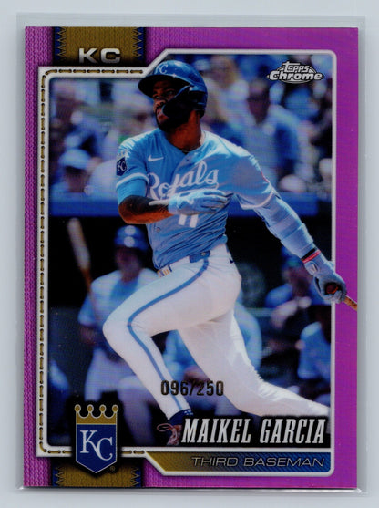 Maikel Garcia 2026 Topps Chrome Pink Refractor /250 #84 Royals