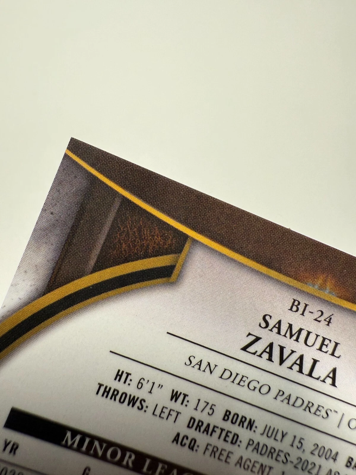 Samuel Zavala 2023 Bowman Invicta Atomic Cracked Ice Refractor /150 #BI-24