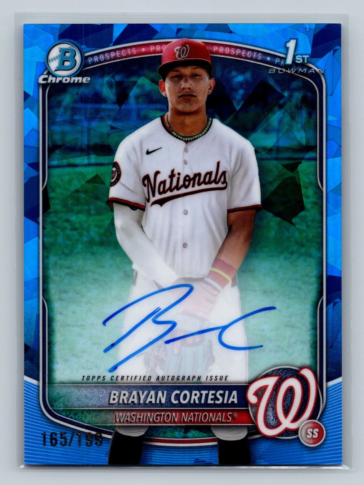 Brayan Cortesia 2025 Bowman Chrome 1st Sapphire Refractor Auto /199 #CPSA-BC