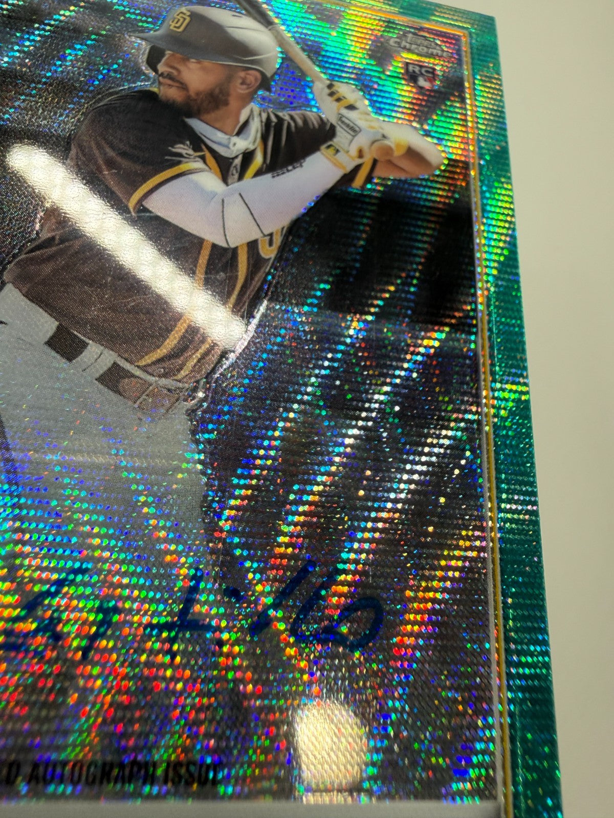 Ivan Castillo 2022 Topps Chrome Aqua Wave Refractor Auto RC /199 #RA-IC Padres