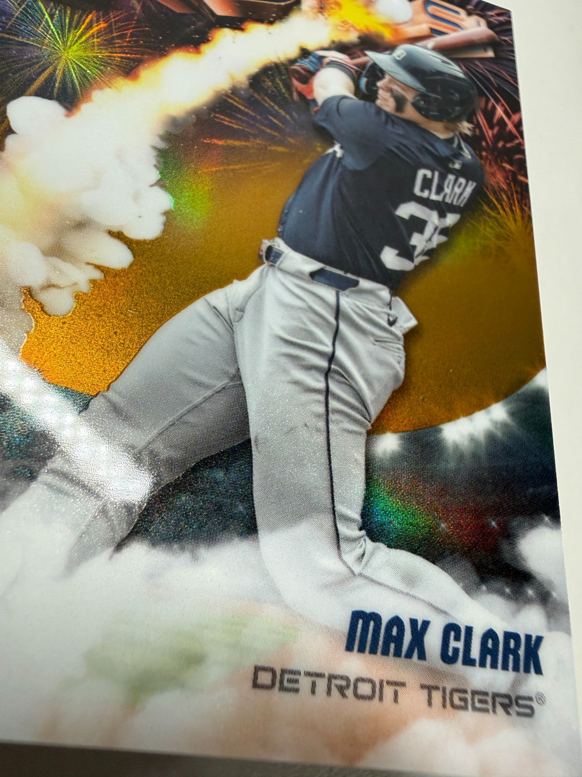 Max Clark 2025 Bowman Chrome Gold Refractor Adios Insert /50 #AD-20 Tigers