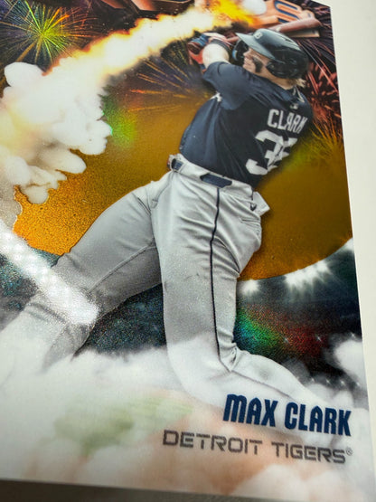 Max Clark 2025 Bowman Chrome Gold Refractor Adios Insert /50 #AD-20 Tigers