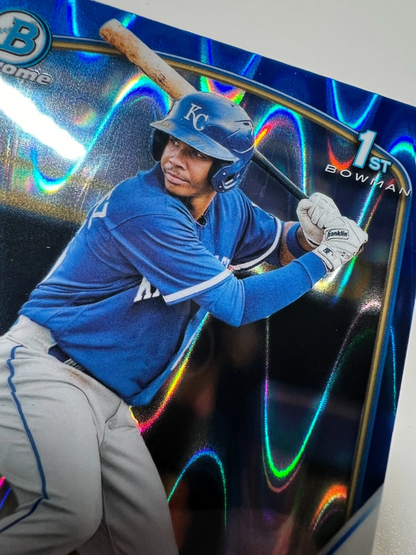 Lizandro Rodriguez 2023 Bowman Chrome 1st Blue Raywave Refractor /150 #BCP-47
