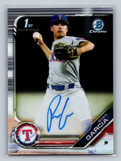 Ryan Garcia 2019 Bowman Chrome 1st Auto #CDA-RGA Rangers