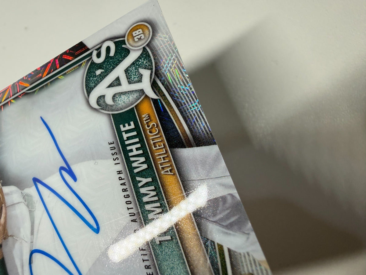 Tommy White 2025 Bowman Chrome 1st Mojo Refractor Auto /150 #CPA-TWH Athletics