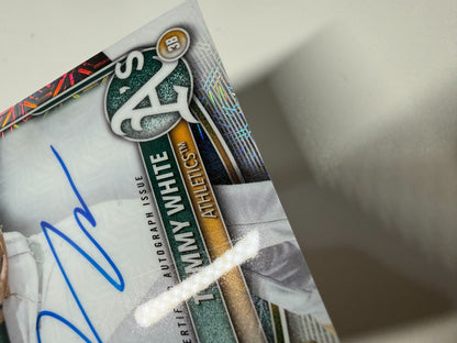 Tommy White 2025 Bowman Chrome 1st Mojo Refractor Auto /150 #CPA-TWH Athletics