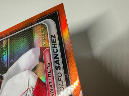 Adolfo Sanchez 2024 Bowman Chrome 1st Orange Refractor /25 #BCP-252 Reds