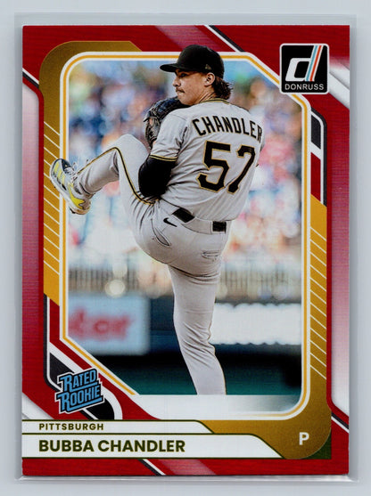 Bubba Chandler 2026 Panini Donruss Rated Rookie Red /250 #5 Pirates