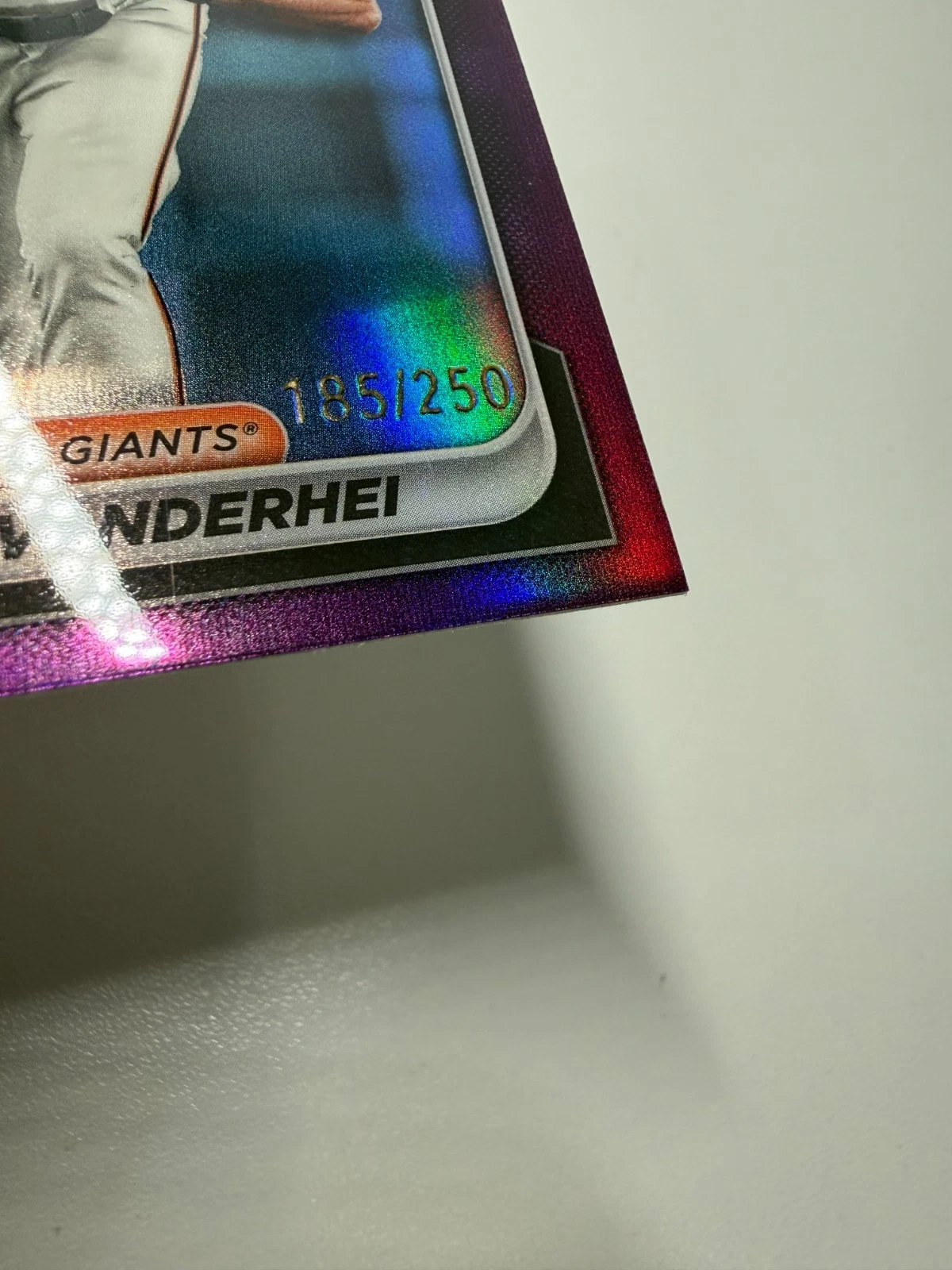 Ryan Vanderhei 2024 Bowman Chrome 1st Purple Refractor /250 #BCP-15 Giants