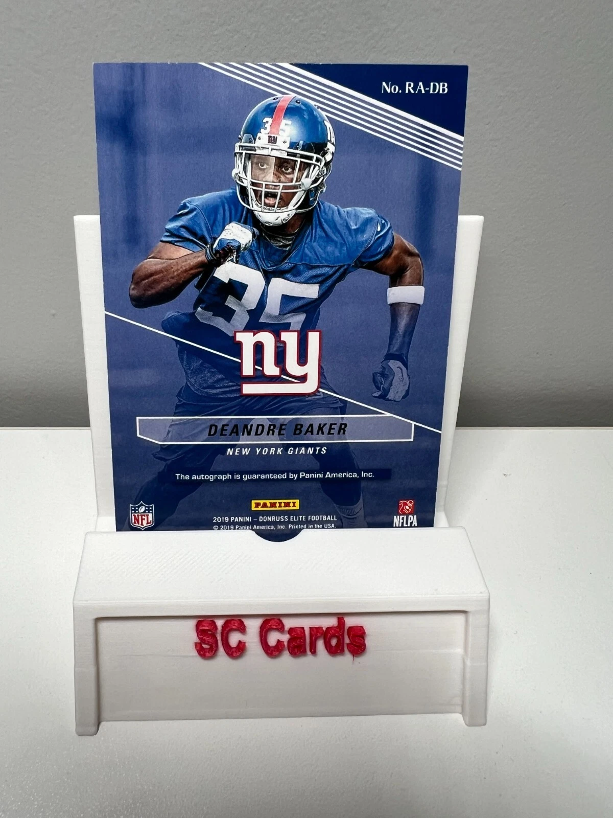 Deandre Baker 2019 Donruss Elite Rookie Auto /499 #RA-DB Giants