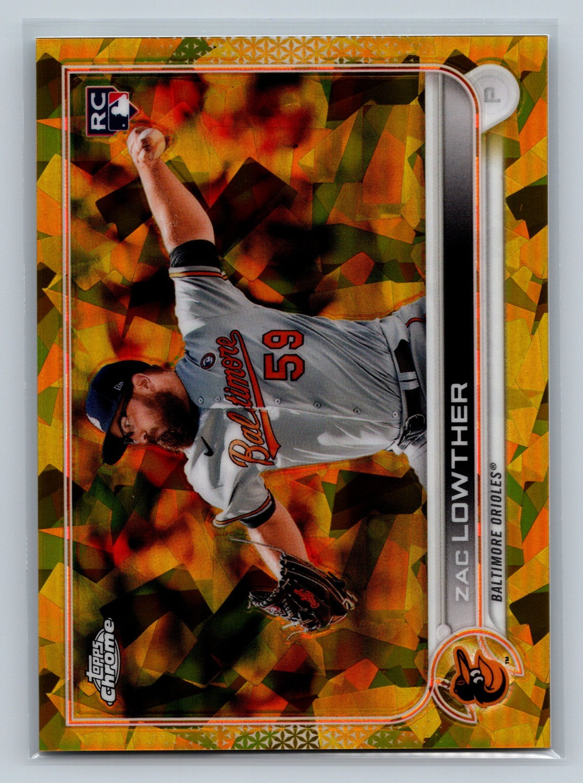 Zac Lowther 2022 Topps Chrome Sapphire Gold RC /50 #133 Orioles