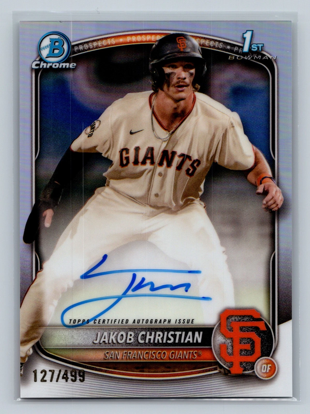 Jakob Christian 2025 Bowman Chrome 1st Refractor Auto /499 #CPA-JCH Giants
